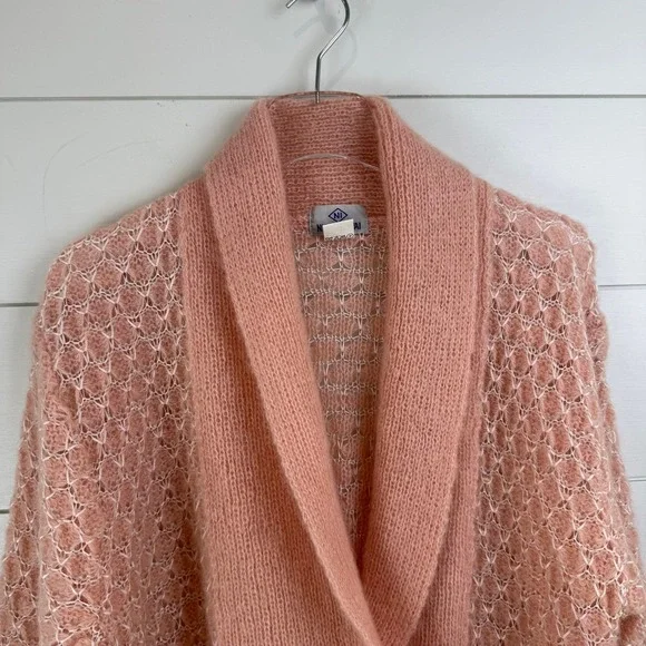 VINTAGE 1961 Nissho-Iwai Mohair Cardigan DOUBLE BREASTED Sweater WOMEN 48 JAPAN